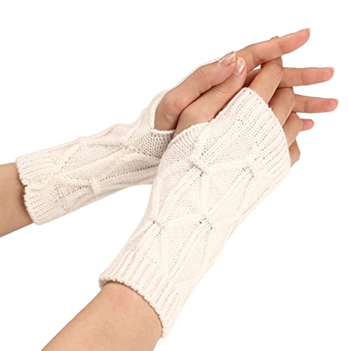 CCOOfhhc Fingerlose Thermo Handschuhe Damen-Fäustlinge Dehnbare Winterhandschuhe Pulswärmer Thermal Fingerlose Fingerlose Handschuhe Handwärmer Handstulpen Armstulpen Handstulpen Halbfingerhandschuhe von CCOOfhhc