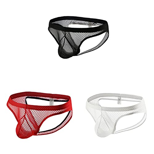 CCOOfhhc G-String Herren String Tanga Sexy Netz Unterwäsche Gittergewebe Männer Thong Sport G-String Reizvolle Durchsichtige Unterhosen Sportunterwäsche Atmungsaktiv Unterhose Slip von CCOOfhhc