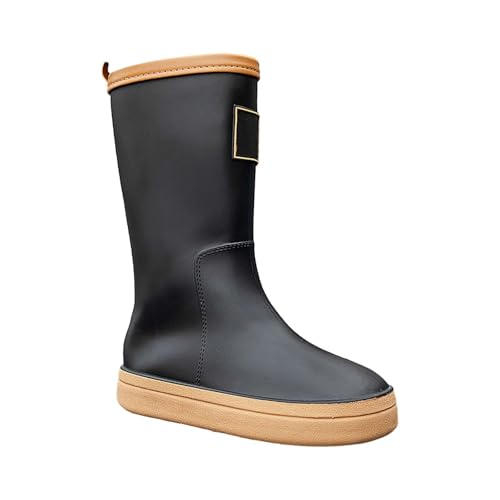 CCOOfhhc Gummistiefel Damen Festival Glitzer Gummistiefel Rutschfest Hohe Regenstiefel Wasserdicht Boots Outdoor Regenschuhe Leicht Gartenschuhe Frauen Angelstiefel von CCOOfhhc