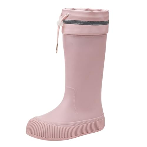 CCOOfhhc Gummistiefel Damen Gartenarbeit Mode Glitzer Wasserfeste Stiefel Wasserdicht Hohe Gummistiefel Leicht Regenstiefel Rutschfest Regenschuhe Outdoor Rain Boots Frauen Arbeitsschuhe von CCOOfhhc
