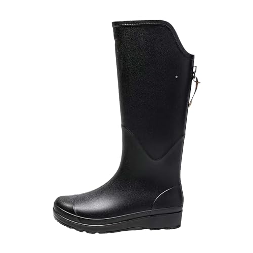 CCOOfhhc Gummistiefel Damen Gartenarbeit Mode Rutschfest Regenstiefel Outdoor Hohe Boots Glitzer Wasserfeste Stiefel Leicht Gummistiefel Wasserdicht Arbeitsschuhe Frauen Rain Boots von CCOOfhhc