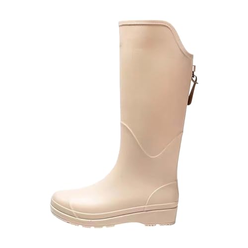 CCOOfhhc Gummistiefel Damen Gartenarbeit Mode Wasserdicht Boots Outdoor Hohe Regenschuhe Rutschfest Gummistiefel Leicht Wasserfeste Stiefel Glitzer Angelstiefel Frauen Rain Boots von CCOOfhhc