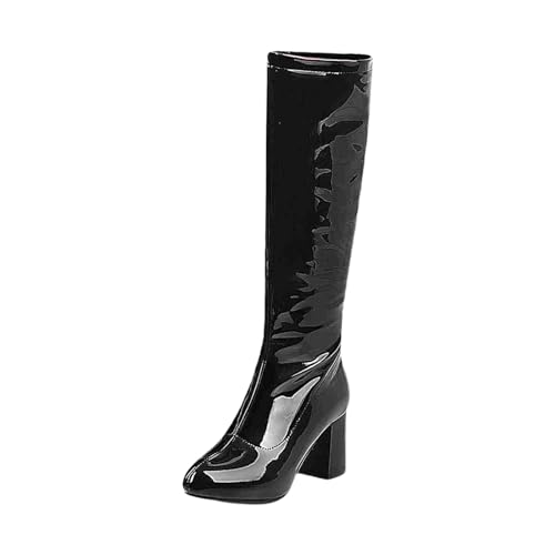 CCOOfhhc Gummistiefel Damen Hohe Schwarz Glitzer Gummistiefel Rutschfest Hohe Regenstiefel Outdoor Regenschuhe Leicht Boots Wasserdicht Gartenschuhe Herren Arbeitsschuhe von CCOOfhhc