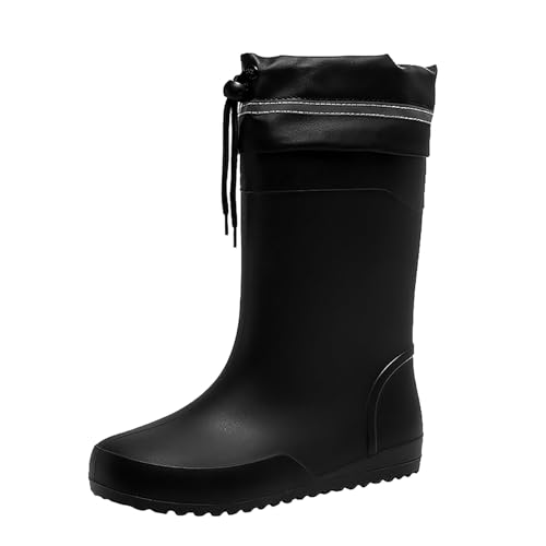 CCOOfhhc Gummistiefel Damen Wasserdicht Leicht Regenschuhe Wasserdicht Hohe Boots Outdoor Wasserfeste Stiefel Rutschfest Regenstiefel Glitzer Rain Boots Frauen Arbeitsschuhe von CCOOfhhc