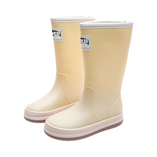 CCOOfhhc Gummistiefel Damen Wasserdicht Leicht Regenstiefel Glitzer Hohe Wasserfeste Stiefel Rutschfest Regenschuhe Wasserdicht Boots Outdoor Gartenschuhe Frauen Rain Boots von CCOOfhhc