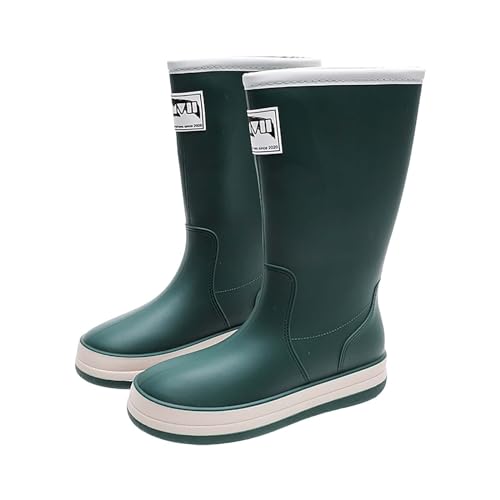 CCOOfhhc Gummistiefel Damen Wasserdicht Leicht Regenstiefel Glitzer Hohe Wasserfeste Stiefel Rutschfest Regenschuhe Wasserdicht Boots Outdoor Gartenschuhe Frauen Rain Boots von CCOOfhhc