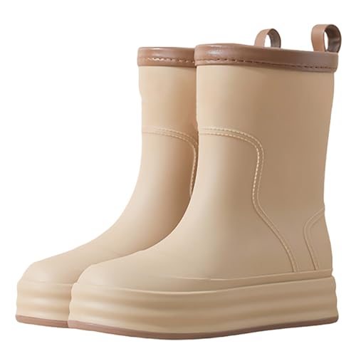 CCOOfhhc Gummistiefel Damen Wasserdicht Rutschfest Boots Glitzer Hohe Regenschuhe Wasserdicht Regenstiefel Leicht Gummistiefel Outdoor Gartenschuhe Herren Rain Boots von CCOOfhhc