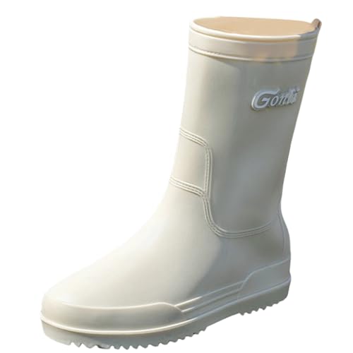 CCOOfhhc Gummistiefel Damen Wasserdicht Wasserdicht Wasserfeste Stiefel Glitzer Hohe Boots Outdoor Regenschuhe Rutschfest Regenstiefel Leicht Rain Boots Frauen Arbeitsschuhe von CCOOfhhc