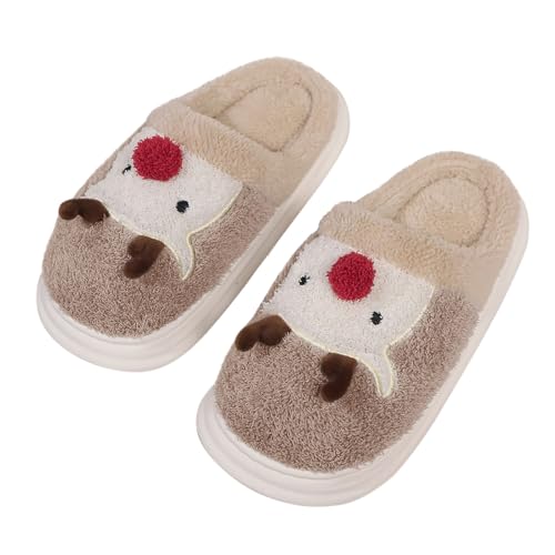 CCOOfhhc Hausschuhe Damen Herren Winter Plüsch Filzpantoffeln Bequeme Frauen Warm Hausschlappen Pantoffeln Unisex Rutschfeste Slippers von CCOOfhhc