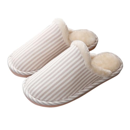 CCOOfhhc Hausschuhe Damen Herren Winter Plüsch Hausschlappen Rutschfeste Frauen Bequeme Slippers Pantoffeln Unisex Warm Filzpantoffeln von CCOOfhhc