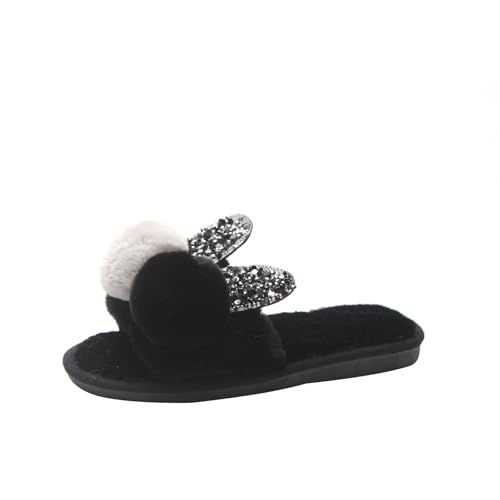 CCOOfhhc Hausschuhe Damen Herren Winter Plüsch Pantoffeln Warm Unisex Rutschfeste Filzpantoffeln Hausschlappen Frauen Bequeme Slippers von CCOOfhhc