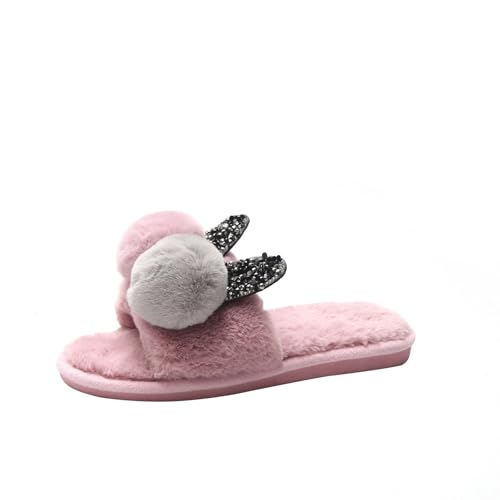 CCOOfhhc Hausschuhe Damen Herren Winter Warme Plüsch Pantoffeln Bequeme Unisex Warm Slippers Hausschlappen Frauen Rutschfeste Filzpantoffeln von CCOOfhhc
