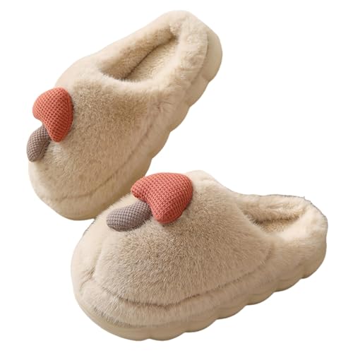 CCOOfhhc Hausschuhe Damen Herren Winter Warme Plüsch Slippers Rutschfeste Unisex Bequeme Filzpantoffeln Hausschlappen Frauen Warm Pantoffeln von CCOOfhhc