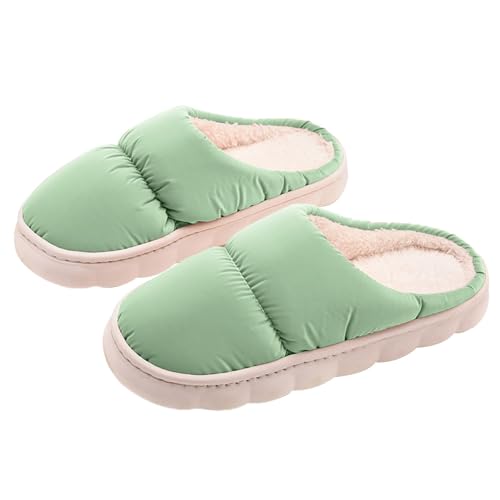CCOOfhhc Hausschuhe Damen Winter Herren Pluesch Pantoffeln Winter Warme Gefütterte Bequem Home Slipper Geschlossener Filzhausschuhe rutschfeste Hausschlappen Pantoletten Kuschel Latschen von CCOOfhhc