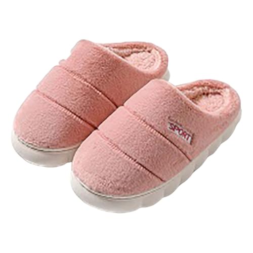 CCOOfhhc Hausschuhe Damen Winter Plüsch Filzpantoffeln Bequeme Frauen Rutschfeste Pantoffeln Slippers Unisex Warm Hausschlappen von CCOOfhhc