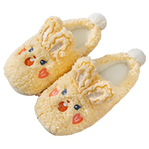 CCOOfhhc Hausschuhe Damen Winter Plüsch Filzpantoffeln Bequeme Unisex Rutschfeste Hausschlappen Pantoffeln Frauen Warm Slippers von CCOOfhhc