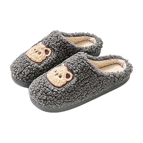 CCOOfhhc Hausschuhe Damen-Winter Plüsch Filzpantoffeln Bequeme Unisex Warm Slippers Pantoffeln Frauen Rutschfeste Hausschlappen von CCOOfhhc