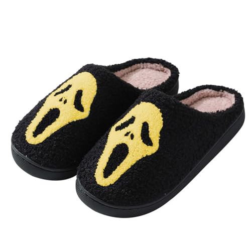 CCOOfhhc Hausschuhe Damen Winter Plüsch Filzpantoffeln Rutschfeste Frauen Warm Pantoffeln Slippers Unisex Bequeme Hausschlappen von CCOOfhhc