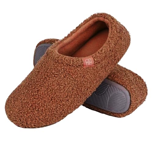 CCOOfhhc Hausschuhe Damen-Winter Plüsch Filzpantoffeln Rutschfeste Unisex Warm Slippers Pantoffeln Frauen Bequeme Hausschlappen von CCOOfhhc