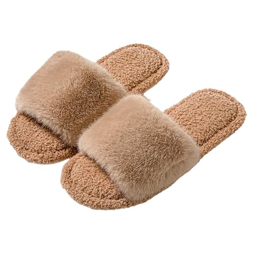 CCOOfhhc Hausschuhe Damen-Winter Plüsch Hausschlappen Bequeme Frauen Rutschfeste Filzpantoffeln Slippers Unisex Warm Pantoffeln von CCOOfhhc