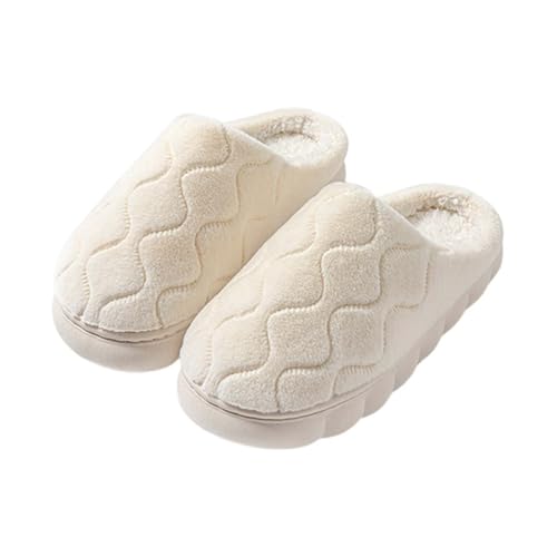CCOOfhhc Hausschuhe Damen-Winter Plüsch Hausschlappen Bequeme Frauen Warm Slippers Filzpantoffeln Unisex Rutschfeste Pantoffeln von CCOOfhhc