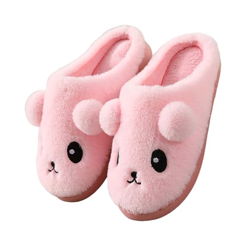 CCOOfhhc Hausschuhe Damen-Winter Plüsch Hausschlappen Rutschfeste Frauen Warm Pantoffeln Slippers Unisex Bequeme Filzpantoffeln von CCOOfhhc