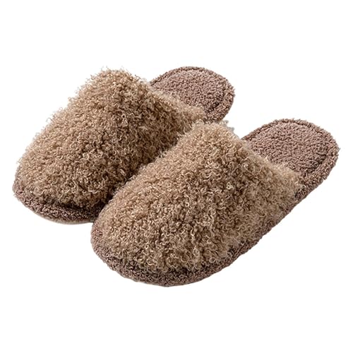 CCOOfhhc Hausschuhe Damen Winter Plüsch Hausschlappen Warm Frauen Bequeme Filzpantoffeln Pantoffeln Unisex Rutschfeste Slippers von CCOOfhhc