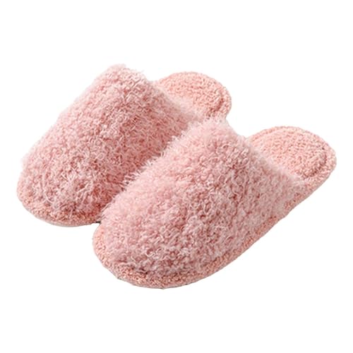 CCOOfhhc Hausschuhe Damen Winter Plüsch Hausschlappen Warm Frauen Bequeme Filzpantoffeln Pantoffeln Unisex Rutschfeste Slippers von CCOOfhhc