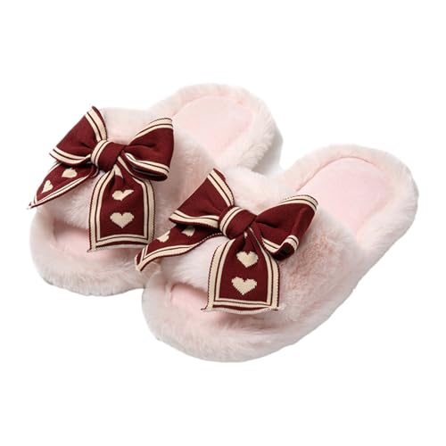 CCOOfhhc Hausschuhe Damen Winter Plüsch Pantoffeln Bequeme Unisex Rutschfeste Filzpantoffeln Slippers Frauen Warm Hausschlappen von CCOOfhhc
