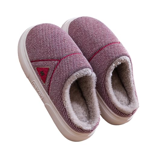 CCOOfhhc Hausschuhe Damen Winter Plüsch Pantoffeln Rutschfeste Unisex Bequeme Slippers Filzpantoffeln Frauen Warm Hausschlappen von CCOOfhhc