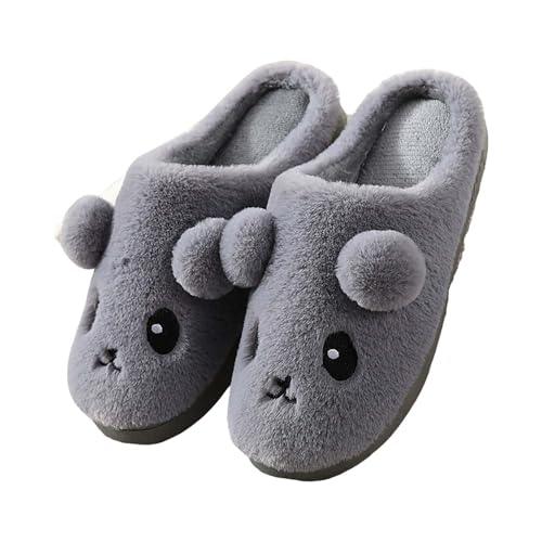CCOOfhhc Hausschuhe Damen-Winter Plüsch Pantoffeln Warm Frauen Rutschfeste Hausschlappen Filzpantoffeln Unisex Bequeme Slippers von CCOOfhhc