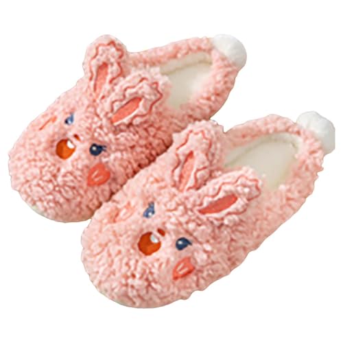 CCOOfhhc Hausschuhe Damen-Winter Plüsch Slippers Bequeme Frauen Rutschfeste Hausschlappen Filzpantoffeln Unisex Warm Pantoffeln von CCOOfhhc