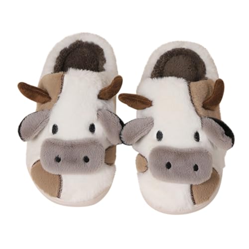 CCOOfhhc Hausschuhe Damen-Winter Plüsch Slippers Rutschfeste Frauen Bequeme Filzpantoffeln Hausschlappen Unisex Warm Pantoffeln von CCOOfhhc