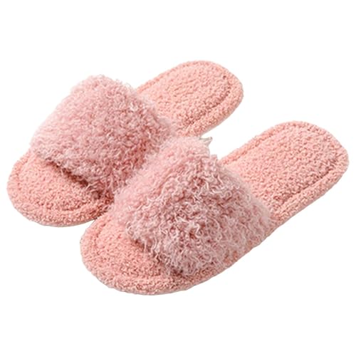 CCOOfhhc Hausschuhe Damen-Winter Plüsch Slippers Rutschfeste Frauen Bequeme Pantoffeln Hausschlappen Unisex Warm Filzpantoffeln von CCOOfhhc