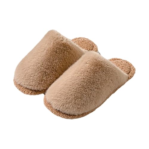 CCOOfhhc Hausschuhe Damen-Winter Plüsch Slippers Rutschfeste Unisex Bequeme Pantoffeln Hausschlappen Frauen Warm Filzpantoffeln von CCOOfhhc