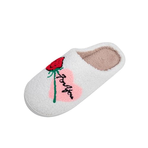 CCOOfhhc Hausschuhe Damen-Winter Plüsch Slippers Warm Frauen Rutschfeste Hausschlappen Pantoffeln Unisex Bequeme Filzpantoffeln von CCOOfhhc
