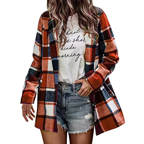 CCOOfhhc Hemdbluse Langarm Damen Oktoberfest Große Größen Langarm Elegant Tunika Tops Blusenshirt Klassische Lässig Button-down Freizeithemd Flanell Jacke Shacket Kariert Locker Kariertehemd Karohemd CCOOfhhc Hemdbluse Langarm Damen Oktoberfest Große Größen Langarm Elegant Tunika Tops Blusenshirt Klassische Lässig Button-down Freizeithemd Flanell Jacke Shacket Kariert Locker Kariertehemd Karohemd von CCOOfhhc