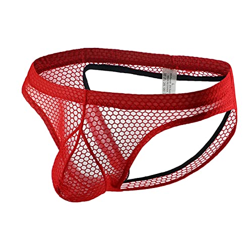 CCOOfhhc Herren Jockstrap Work Out Stretch Unterwäsche Niedrige Taille Höschen Atmungsaktives Sportunterwäsche Strings Jock Strap für Sport und Freizeit Slips G-String Spitze Transparent Unterhose von CCOOfhhc