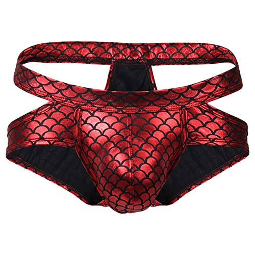 CCOOfhhc Herren Slips Nachtwäsche Jockstrap Low-Rise Slips Unterhose Weiche Nahtlos Laufhosen Durchsichtig für Männer Brief Spitzen mit O-Ring Thong Baumwolle Erotisch Shorts G-String von CCOOfhhc