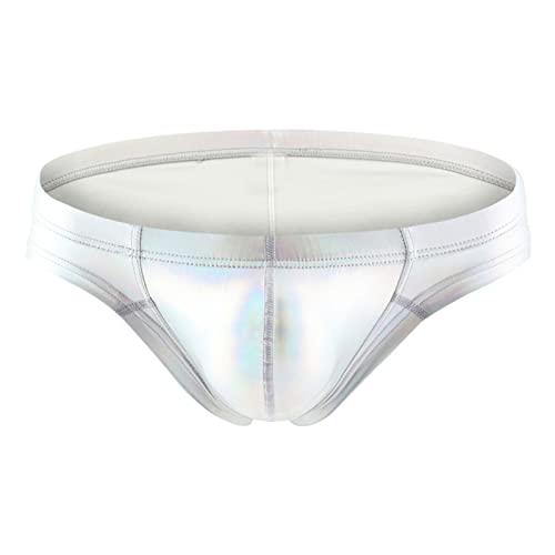 CCOOfhhc Herren Unterwäsche Hosen Sexy Versuchung Leder PU Schlüpfer Panty G-String Tanga Slips Wetlook Shorts Hotpants Glänzend Ouvert-Slip mit Spitze Rüsche Lack Strings Erotik Dessous Reizwäsche von CCOOfhhc