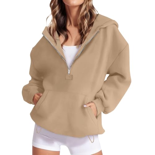 CCOOfhhc Hoodie Damen Sweatjacke 2024 Kapuzenjacke Herbst Winter Lang Sweatshirt Kapuzenpullover Mit Kapuze Reißverschluss Mantel Oversize Pullover Sweatjacke Damen Mit Kapuze von CCOOfhhc