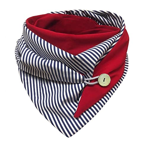 CCOOfhhc Knopfschal Schal Für Damen Winter XXL Baumwolle Lässige Wickelschal Schals & Tücher Winter Winterschals mit Knopf Soft Wrap Dreieckschal Tartan Winterschal Herbstschal Scarf von CCOOfhhc