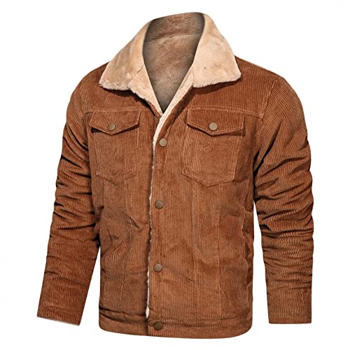 CCOOfhhc Lederjacke Herren Gefüttert Schwarz Winter Slim Fit Elegant Kurz Pilotenjacke Kunstleder Warnjacke Arbeitsjacke Übergangs Jacken Herbst Bomberjacke Vintage Bikerjacke Stehkragen von CCOOfhhc