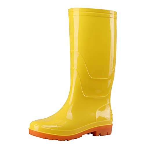CCOOfhhc Regenschuhe Damen Wasserdicht Bequem Gummistiefel Flach Rutschfest Stiefeletten Gartenschuhe Leicht Regenstiefel Regenschuhe Damenschuhe Kurz Arbeitsschuhe Bequem Angelstiefel von CCOOfhhc