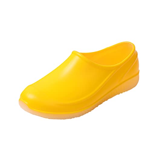 CCOOfhhc Regenschuhe Damen Wasserdicht Bequem Regenschuhe Flach Rutschfest Stiefeletten Arbeitsschuhe Bequem Gummistiefel Regenstiefel Damenschuhe Unisex Angelstiefel Kurz Gartenschuhe von CCOOfhhc