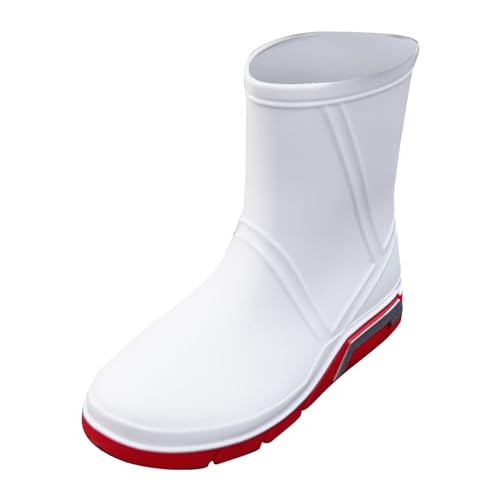 CCOOfhhc Regenschuhe Damen Wasserdicht Bequem Stiefeletten Flach Rutschfest Gummistiefel Gartenschuhe Kurz Regenstiefel Regenschuhe Damenschuhe Bequem Arbeitsschuhe Unisex Angelstiefel von CCOOfhhc