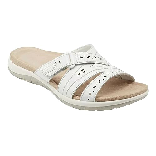 CCOOfhhc Sandalen Damen Elegant Für Hochzeit Retro Flach Sommerschuhe Mode Sommer Strandsandaletten Bequeme Schuhe Damensandalen Sandaletten Boho Offene Zehe Komfort Sportsandalen von CCOOfhhc