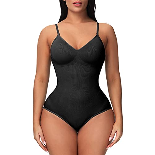 CCOOfhhc Shapewear Damen Bauchweg Bodysuit Formender Body Shaper Sculpting Tanga mit Verstellbarer Schultergurt Shapewear Damen Body von CCOOfhhc
