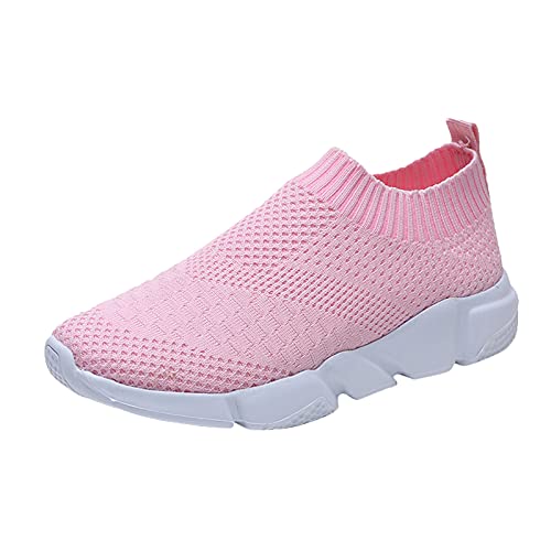 CCOOfhhc Sneaker Schuhe Damen 39-42, Weiss Plateau Leichtgewichts Halbschuhe Fitnessschuhe Sportschuhe Tennis Slip On Sportliche rutschfeste Bequem Leicht Fitness Atmungsaktiv Outdoor Sneakers von CCOOfhhc