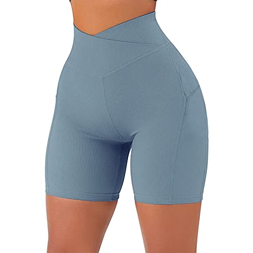 CCOOfhhc Sport Shorts Damen Scrunch Butt Leggings High Waist Kurze Laufhose Butterweiche Boho Sportsleggings Fitnesshosen Gym Hose Unterhosen High Waist Sport Yoga Shorts Jogginghose von CCOOfhhc